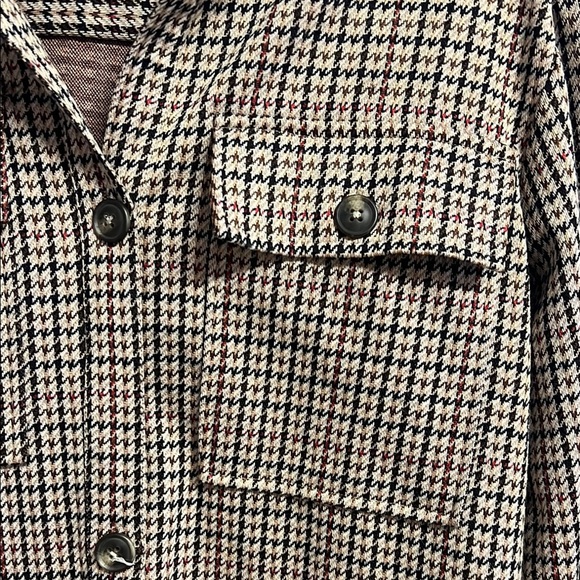 C By One Plaid Longline Shirt Jacket - Picture 3 of 5